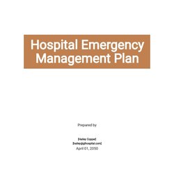 Admirable Hospital Emergency Management Plan Template Google Docs Word Apple