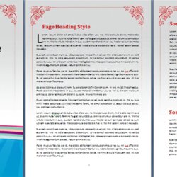 Exceptional Free Printable Booklet Templates For Ms Word Template Pages Sample Inner Office Preview Sub