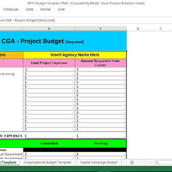 Project Budget Template Excel Free Database