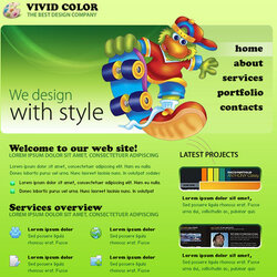 Wizard Free Flash Website Templates Magazine Vivid Color