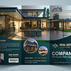 Smashing Real Estate Brochure Design Template In Fold