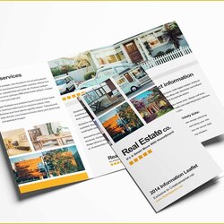 Superlative Free Real Estate Brochure Templates Of Sided Template In