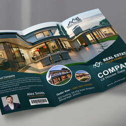 Modern Real Estate Fold Brochure Design Template Free Presentation