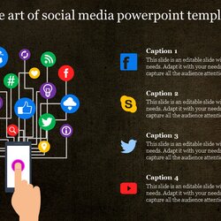 Supreme Social Media Template With Connected Icons The Art Of