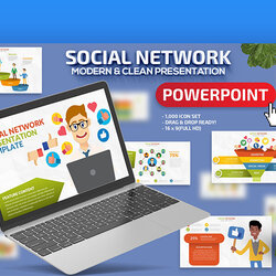 Eminent Free Social Media Marketing Templates Top Business Network Presentation Template