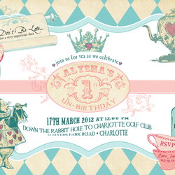Wonderful Alice In Wonderland Birthday Invitations Download Hundreds Free Invitation Kingdom