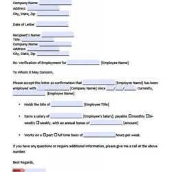 Very Good Employee Verification Letter Examples Format Sample Employment Template Word Doc Example