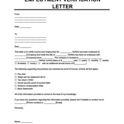 Sterling Employment Verification Letter Template Word