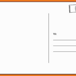 Blank Postcard Template Free Of Format Samples