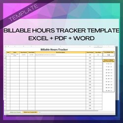 Smashing Billable Hours Tracker Template Excel Word Bundle