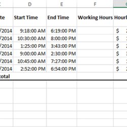 Excellent How To Create Billable Hours Template In Excel Calculate Working Overtime Table Doc Step Data