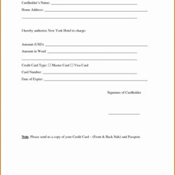 Superlative Credit Card Authorization Form Template Word Printable Free In