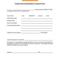 Splendid Credit Card Authorization Forms Templates Ready To Use Form Payment Template Recurring Australia