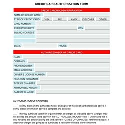 Out Of This World Credit Card Authorization Forms Templates Ready To Use Form Payment Template Stirring