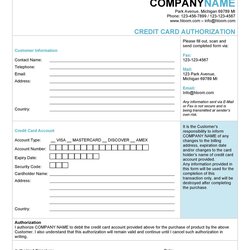 Exceptional Credit Card Authorization Forms Templates Ready To Use Form Template Kb