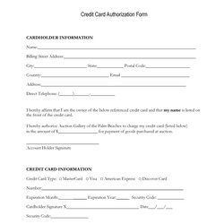 Cool Credit Card Authorization Forms Templates Ready To Use Form Template