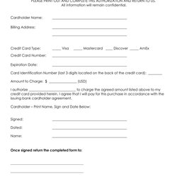 Very Good Credit Card Authorization Form Template Templates Study Tweet Twitter