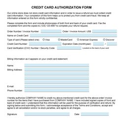 Terrific Credit Card Authorization Forms Templates Ready To Use Form Template Recurring Kb