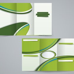 Great Three Fold Brochure Template Corporate Flyer Or Cover Design In Green Calibre Conception Colors