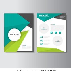 Out Of This World Green Abstract Brochure Flyer Leaflet Template Stock Vector Royalty