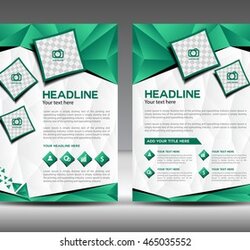 Terrific Set Green Business Brochure Flyer Design Stock Vector Royalty Free