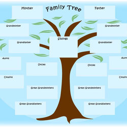 Family Tree Template Printable Sheets Layout Pages Layouts Fill Print Simple Names Scrapbook Newspaper
