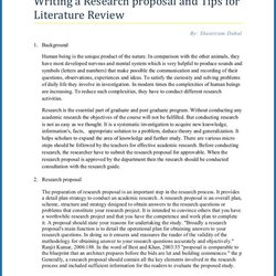 Exceptional Free Literature Review Format Template Sample Of