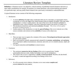 Download Literature Review Template Research Paper