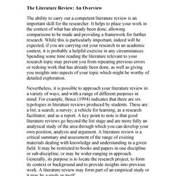 Admirable Literature Review Template