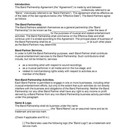 Perfect Free Partnership Agreement Templates Business General Template Samples