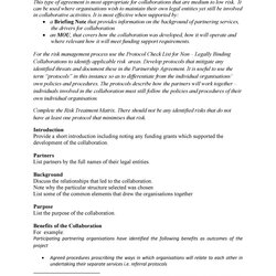 Free Partnership Agreement Templates Business General Template