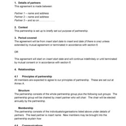 Magnificent Free Partnership Agreement Templates Business General Contract Termination Template