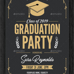 Preeminent Free Printable Graduation Party Invitation Templates For Word City School
