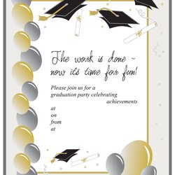 Perfect Free Printable Graduation Party Invitations Invitation Templates