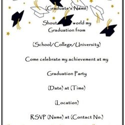 Splendid Print Free Graduation Invitation Printable Invitations Party Templates Announcement Template