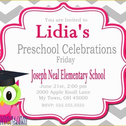 Wonderful Free Printable Preschool Graduation Invitation Templates Of Invitations Invites Kinder Kindergarten