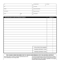 Very Good Change Order Form Free Printable Documents Templates Bank Excel Truss