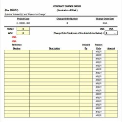 Superior Change Order Templates Forms Word Excel Template Contract Summary Bank
