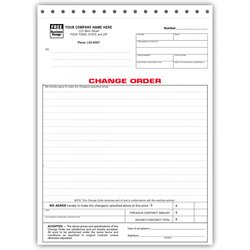 Free Printable Construction Change Order Forms Large