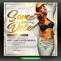 Preeminent Save The Date Flyer Template Download