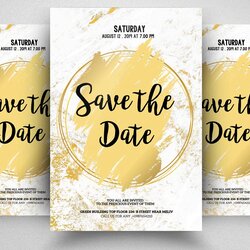 Swell Save The Date Flyer Template Flyers Design Bundles