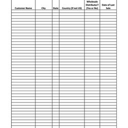 High Quality Excel Spreadsheet Template For Customer Database List