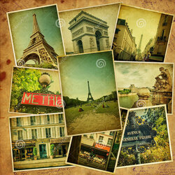 Super Collage Design Templates Trends Premium Vector Vintage Paris Travel Background Template Stock Old Album