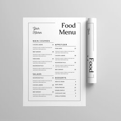 Perfect Food Menu Template Ms Word Printable Restaurant