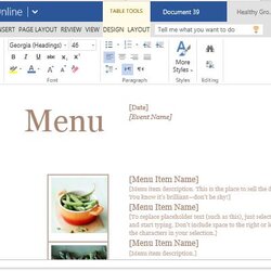 How To Create Printable Menus In Microsoft Word Menu Template Elegant Standard And Professional