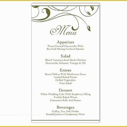 Preeminent Free Word Document Menu Templates Of Template Download Wedding Card School Tom February Posted