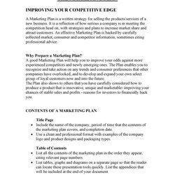 Preeminent Professional Marketing Plan Templates Template Proposal Restaurant Sample Sales Business Strategic
