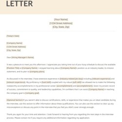 Superb Hiring Manager Sample Thank You Letter After Interview Samples Formal Interviewer Example