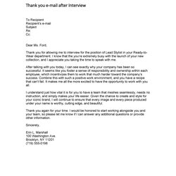 Sample Thank You Letter After Panel Interview For Your Needs Template Interviewer Database Mail