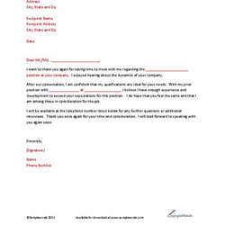 Matchless Post Interview Thank You Letter Template Microsoft Word